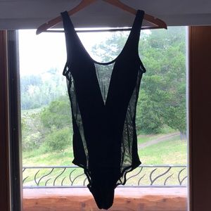 Bodysuit with mesh panels (never worn)
